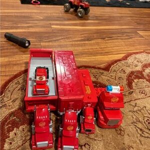 Red Toy Truck Set
